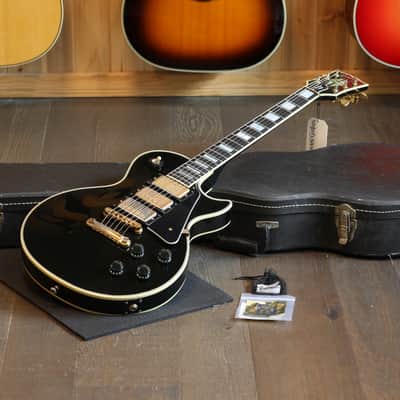 1976 Gibson Les Paul Custom 3-Pickup Black Beauty Electric Guitar Black Ebony + HSC image 1