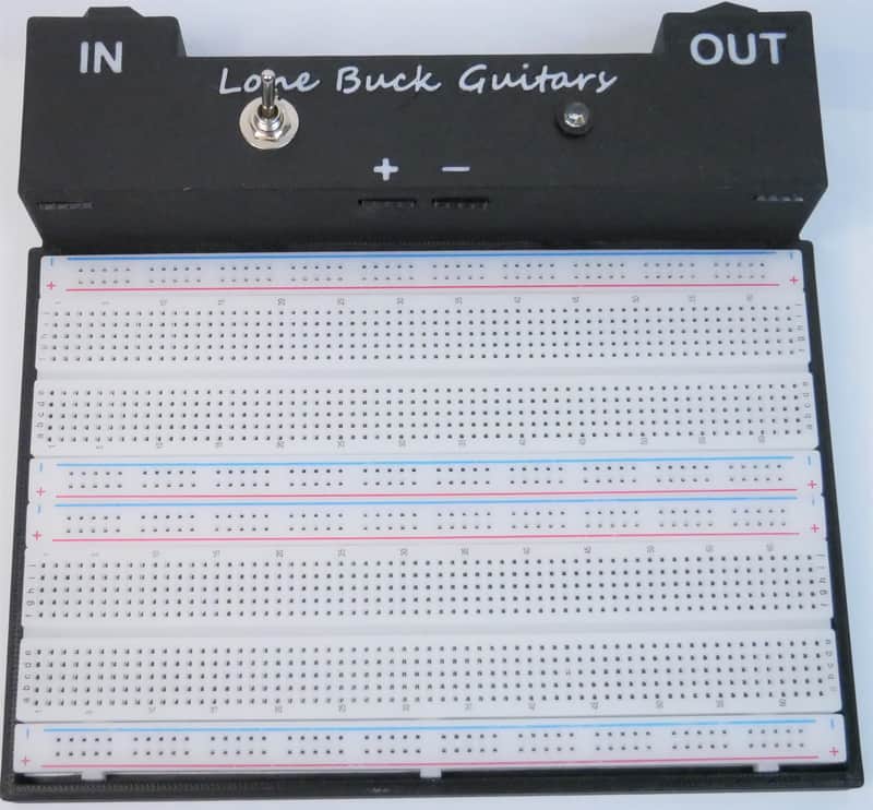 Large Pedal Building Breadboard With True Bypass, Solderless, LED, and 1/4 Jacks for Prototype DIY Guitar Builders image 1