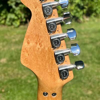 MusiKraft Super Strat - Black w/white polka dots- EVH image 6