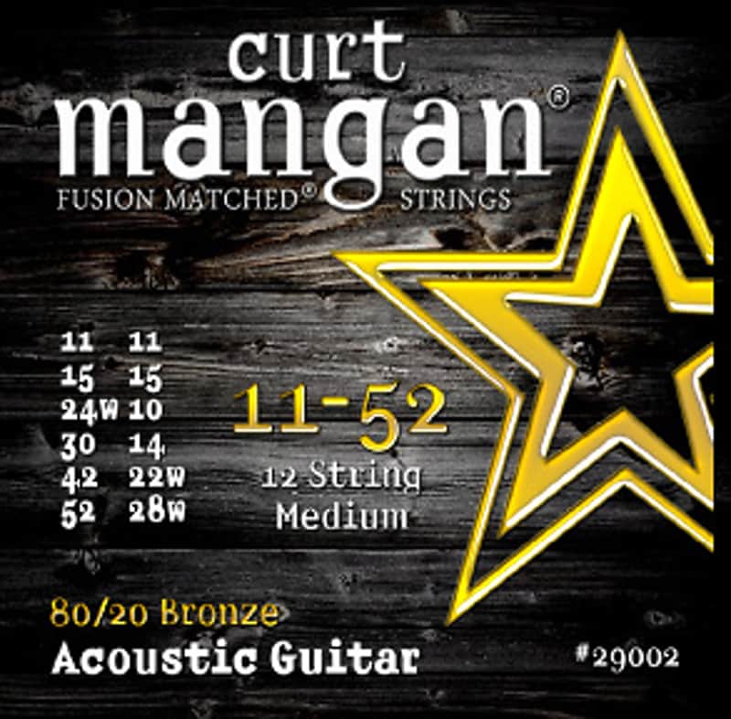 11-52 12-String Medium 80/20 Bronze Acoustic Guitar String Set image 1