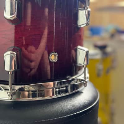 Pearl Decade Maple 10” x 7” Rack Tom - Deep Red Burst Lacquer Finish image 5