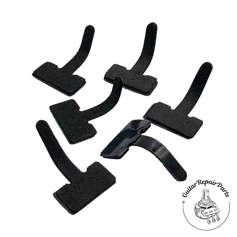 Fishman Self-stick Wiring Clips for Acoustic Guitar Pickup Wiring Harness (6 pcs) - Black image 1