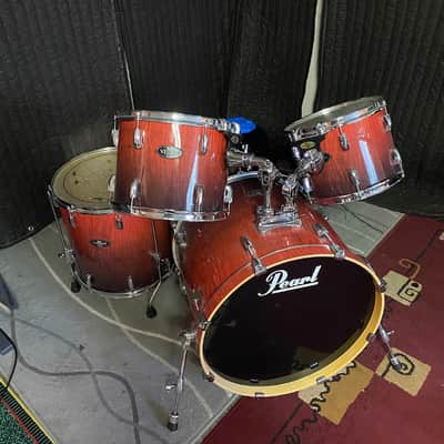 Pearl Vision SST Series Birch Drum Kit 2014 - Amber Burst/ Eucalyptus (Brooklyn, NY) image 2