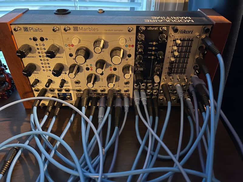 Hikari, Mutable Instruments, uBurst, 2hp, Modulaire Maritime Plaits, Marbles, Clouds, Atten/Mixer, Pluck image 1