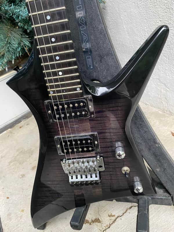 2010s Lado Earth 2002  - Trans Black Flame Maple Top with OHSC image 1