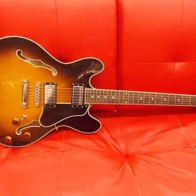 Eastman T386 Sunburst Thinline Semi-Hollow Electric Guitar w/ Case: Open Box image 2
