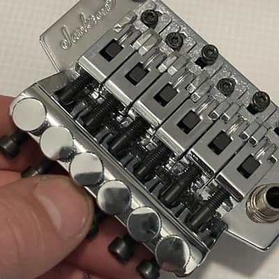 2000's Jackson Dinky Guitars JT-580 Chrome Licensed Floyd Rose Tremolo Guitar Bridge Upgraded Brass Block image 13