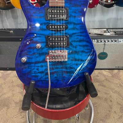 Ibanez GRX70QAL-TBB Gio Left-Handed 2019 - Present - Transparent Blue Burst image 2