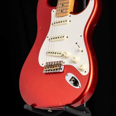 Fender Custom Shop '56 Stratocaster Journeyman Super Faded/Aged Candy Apple Red image 5