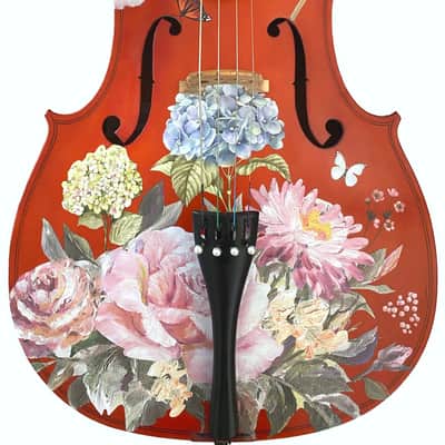 Floral Cello Outfit 3/4 Pearl fine tuners image 4
