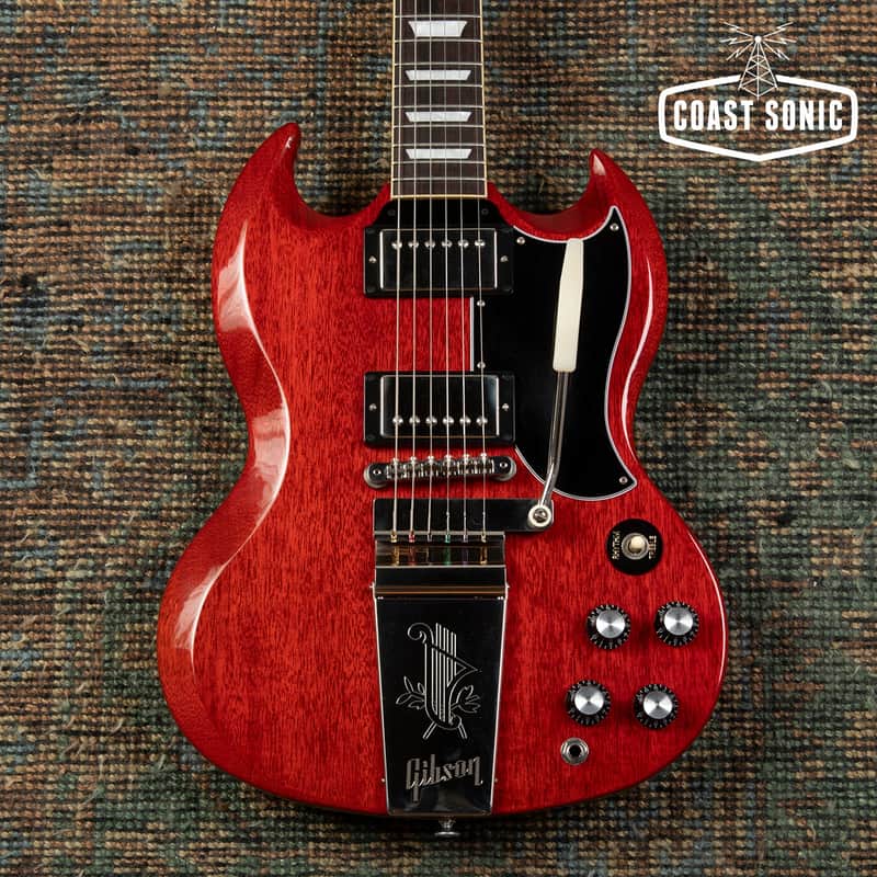 2023 Gibson SG Standard ‘61 Maestro Vibrola Heritage Cherry, original hardcase image 1