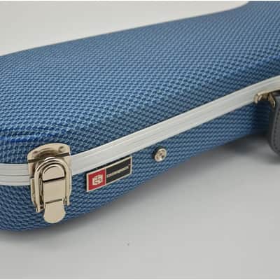 Crossrock 4 Strings Concert Ukulele ABS Hard Case with Aluminum Valance,Blue image 7