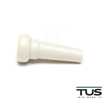 Graph Tech Tusq End Pin White with Paua Shell Inlay image 2