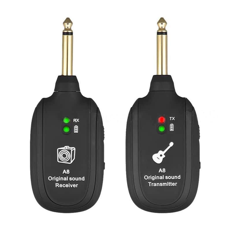 Guitar Wireless System Transmitter Receiver Built-in Rechargeable wireless guitar transmitter image 1