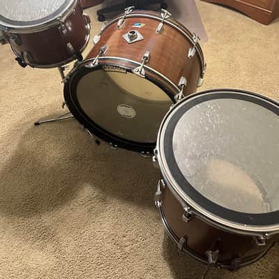 Ludwig 14/18/24 Drum Kit Vintage Mid - 1970’s - Mahogany Cortex image 8