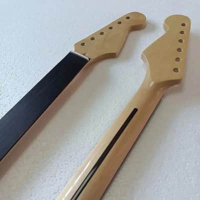 Fretless Strat Style Maple Wood Guitar Neck, Rosewood Fretboard image 3