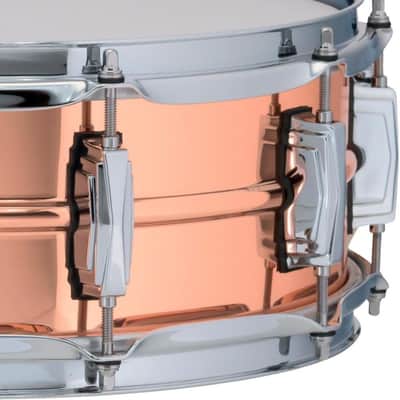 Ludwig Copper Phonic Smooth Snare Drum 14 x 5 in. Smooth Finish with Imperial Lugs (LC660) image 2