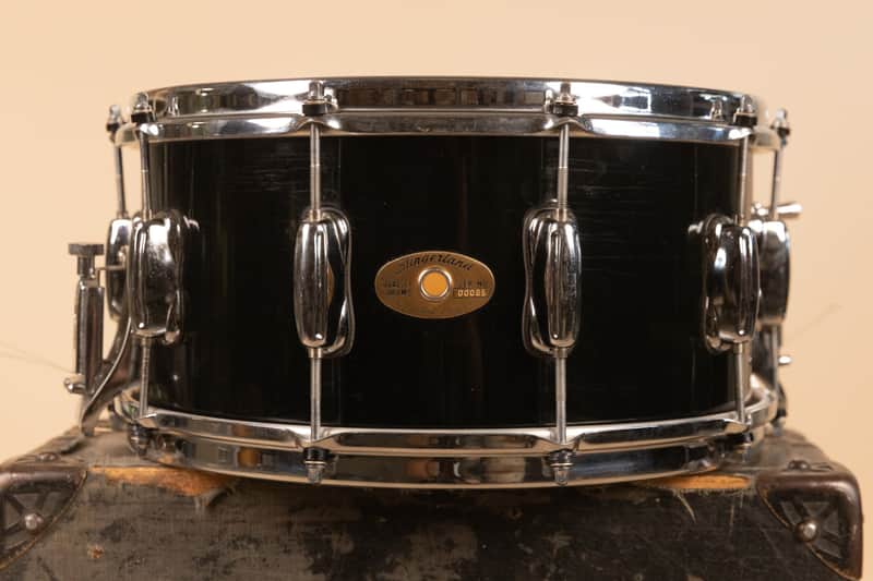 1990s Slingerland 7x14 Ridgeland Black Lacquer Snare Drum image 1