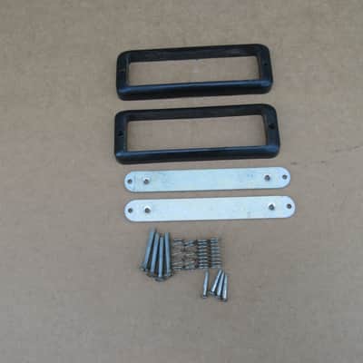 1960s Silvertone 1418 Guitar Pickup Rings Wth Brackets Screws Springs Teisco image 2