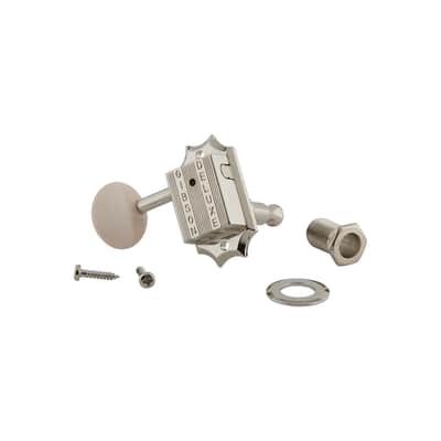 Gibson PMMH-060 Deluxe Vintage White Button Nickel Tuning Machine Set image 2