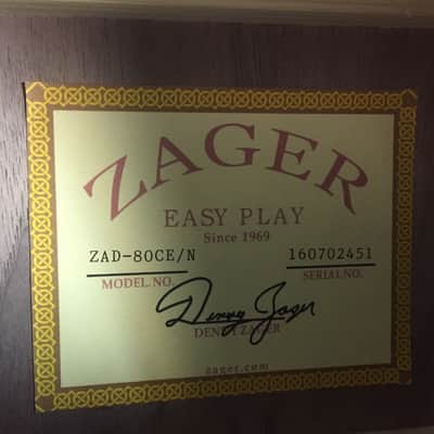 Zager ZAD80CE Solid Cedar/Rosewood Acoustic Electric Pro Series image 3