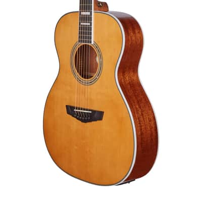 D'Angelico Premier Series Tammany Orchestra Acoustic-Electric Guitar Vintage Natural image 3