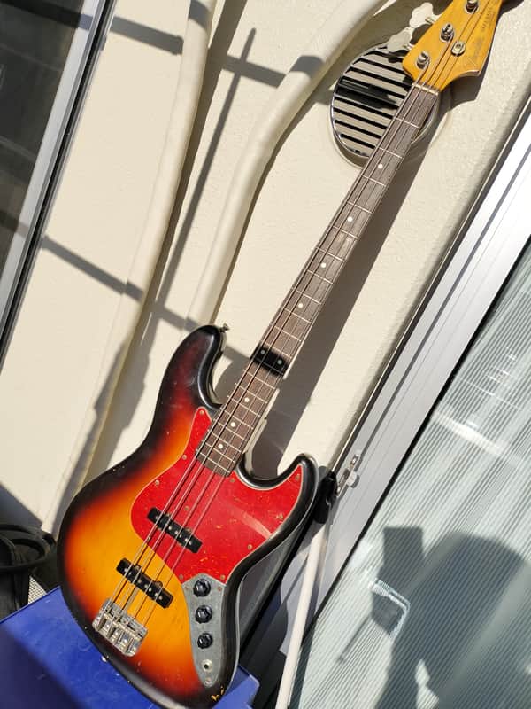 Fender Japan JB62-95 Jazz Bass. Japan vintage made in 1990. Originally lacquer painted. image 1