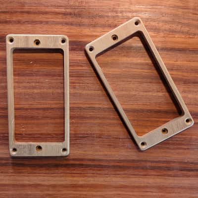 Guilford Mahogany Tapered Humbucker Pickup Ring Set w/ Recessed Height Holes- Fits PRS image 1