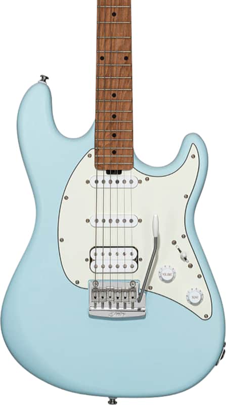 Sterling CT50 Cutlass HSS Electric Guitar, Roasted Maple Fingerboard, Daphne Blue Satin image 1