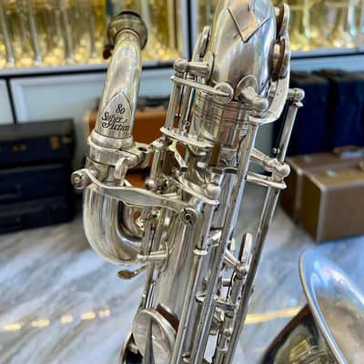 Selmer Series II baritone saxophone Silver gorgeous 1995 - SN 529xxx image 5