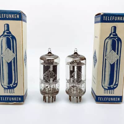 2 x NOS Telefunken ECC802S Test V.STRONG & BALANCED ◇Diamond Triode Vacuum Tubes image 1