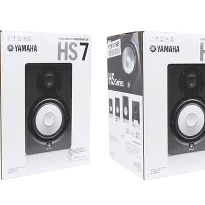 Yamaha HS7 6.5" Powered Studio Monitor (Pair) 2022 Black HS-7 pair in box image 1