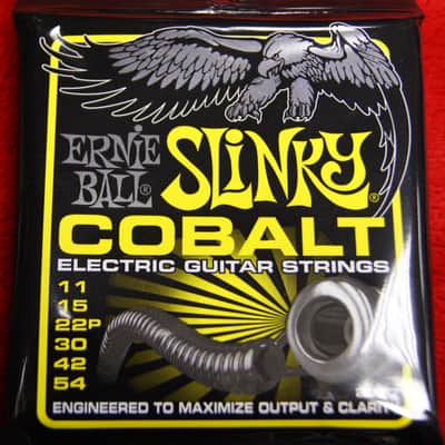 Ernie Ball 2727 beefy slinky cobalt 11-54 electric guitar string image 1
