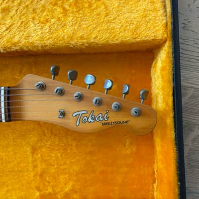 1980s Tokai Breezysound TTE60 Custom Telecaster Burled Tortoiseshell Mahogany Top Hard Case Japan Vintage image 5