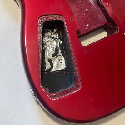 1985 Korean Kramer Striker 200st Candy Red Stratocaster Plywood Guitar Body Floyd Tremolo image 16