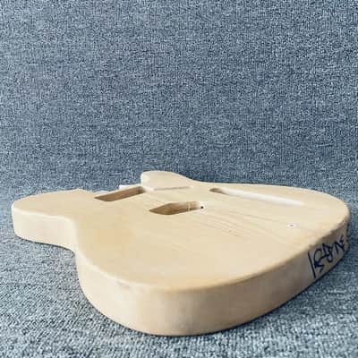 Unfinished Telecaster Style Guitar Body with Wood Cracks image 8