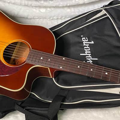 NEW! Epiphone Inspired by Gibson J-45 Standard EC Acoustic-Electric Guitar - Honeyburst - 5.5lbs - Gig Bag - Authorized Dealer - G07108 image 3