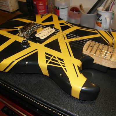 Kramer Beretta  Black N' Yellow 79 Bumble-Bee Style Relic Guitar By Boneyard Custom Guitars image 9