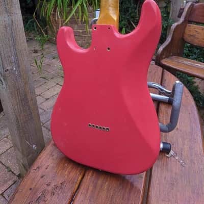 Warmoth Loaded Stratocaster Body Fiesta Red image 3