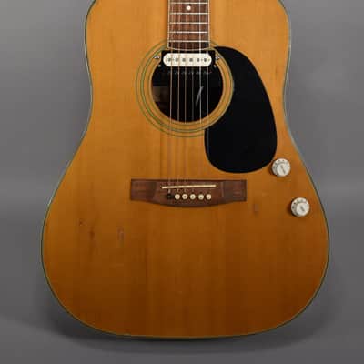1970s Ariel Dreadnaught Natural Finish Acoustic Electric Guitar image 1