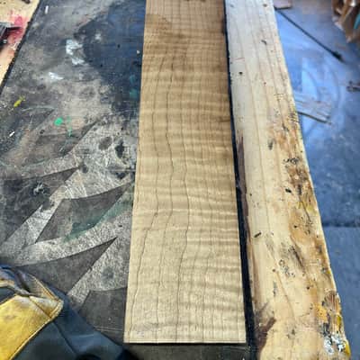 Madlad Instruments 3A Figured Torrified Roasted Flame Maple Guitar Neck Blank 2026 - Unfinished image 2