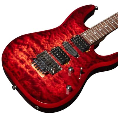 BootLegger Guitar Royal 2024 - Red - Floyd Rose Double Locking - Coil Split image 11