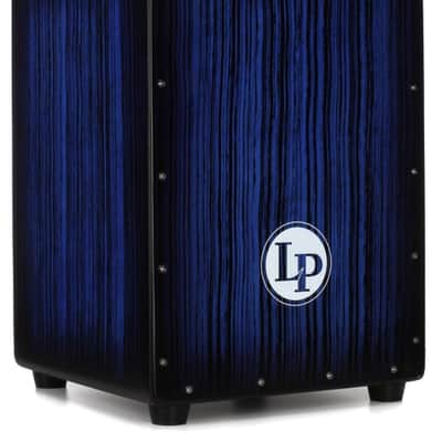 Latin Percussion LP Aspire Accents Cajon - Blueburst Streak Finish image 2
