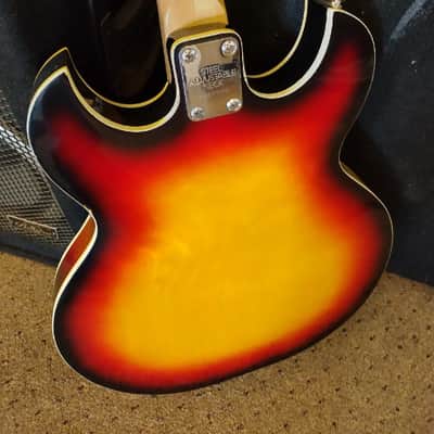 Vintage 60's MIJ Conrad Semi Hollowbody 3 Pickup w/ Trem Case Free Ship! image 4