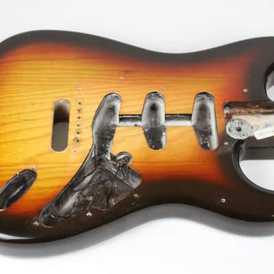 1979 Vintage Fender Stratocaster Ash Sunburst 3-Bolt BODY 1970s USA Strat image 6
