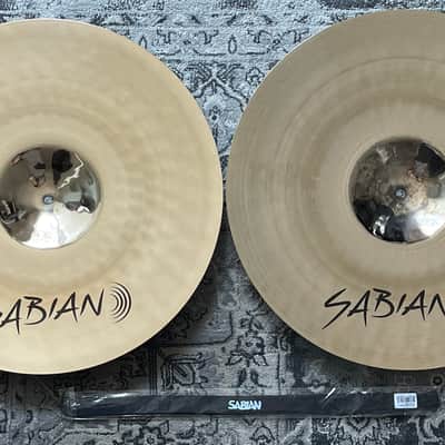 Mint Sabian 19” HHX New Symphonic Viennese Concert Cymbals Brilliant -  Pair w/straps image 2