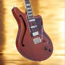 D'Angelico Deluxe Bedford SH Semi-hollowbody Electric Guitar - Matte Walnut with Wilkinson Tremolo
