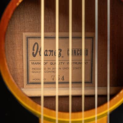 1976 Ibanez Concord 754 - Sunburst | Japan Lawsuit Era Vintage SJ-180 Everly Brothers Jumbo Open Book Headstock | Case image 17