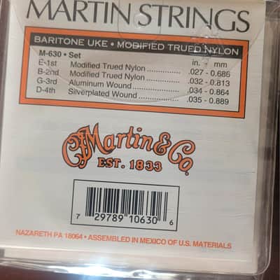6 Sets Vintage NEW! Martin M630 Baritone Ukulele Strings-NOS – image 2