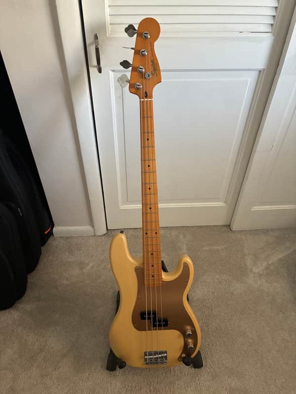 Squier 40th Anniversary Vintage Edition Precision Bass - Satin Vintage Blonde image 1